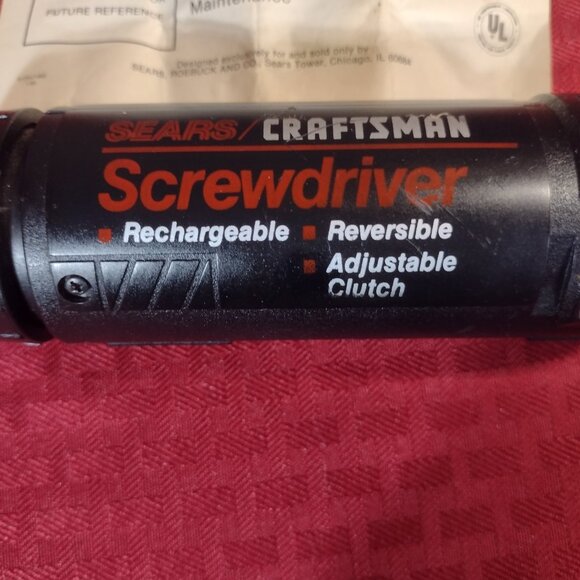 Sears Craftsman Cordless Screwdriver – Model #315.111820 - Picture 3 of 5